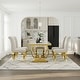 preview thumbnail 21 of 69, Luxurious Dining Room Table Set with Buttons Tufted Velvet Dining Chairs