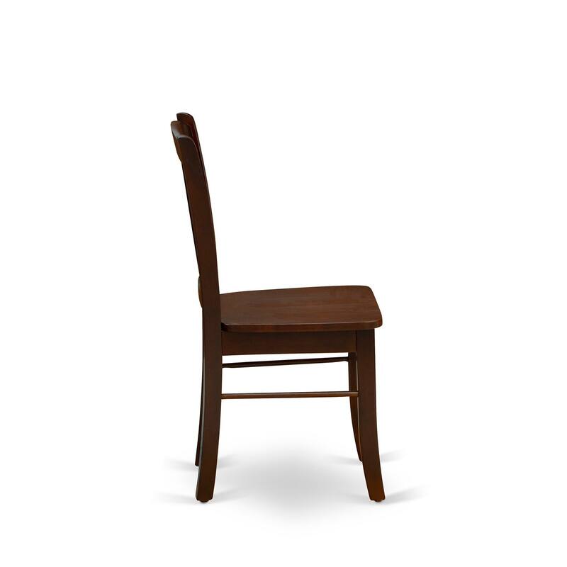 Dining Chairs Set of 2 - Traditional Wood Chairs, Mahogany Finish, Comfortable Seating, 18x20x37 Inches