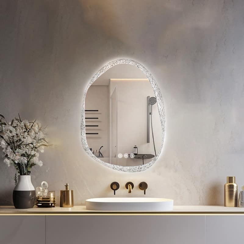 28 x 35 Inch LED Bathroom Vanity Mirror with Lights for Wall, Anti Fog Mirror for Bathroom, 3 Colors and Dimmable Light