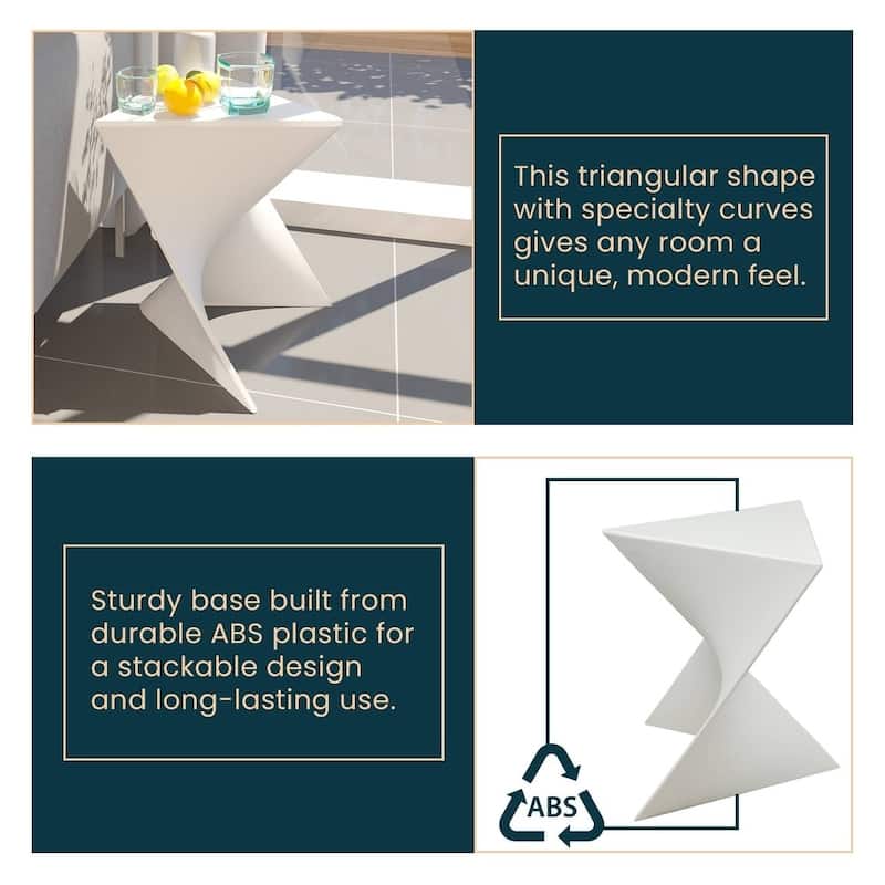 LeisureMod Randolph Modern Side Table - Grey - 15.5 x 17 x 17