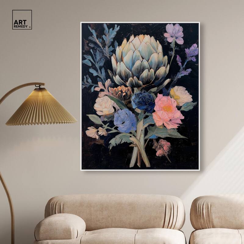 Moody Artichoke I Canvas by Art Remedy