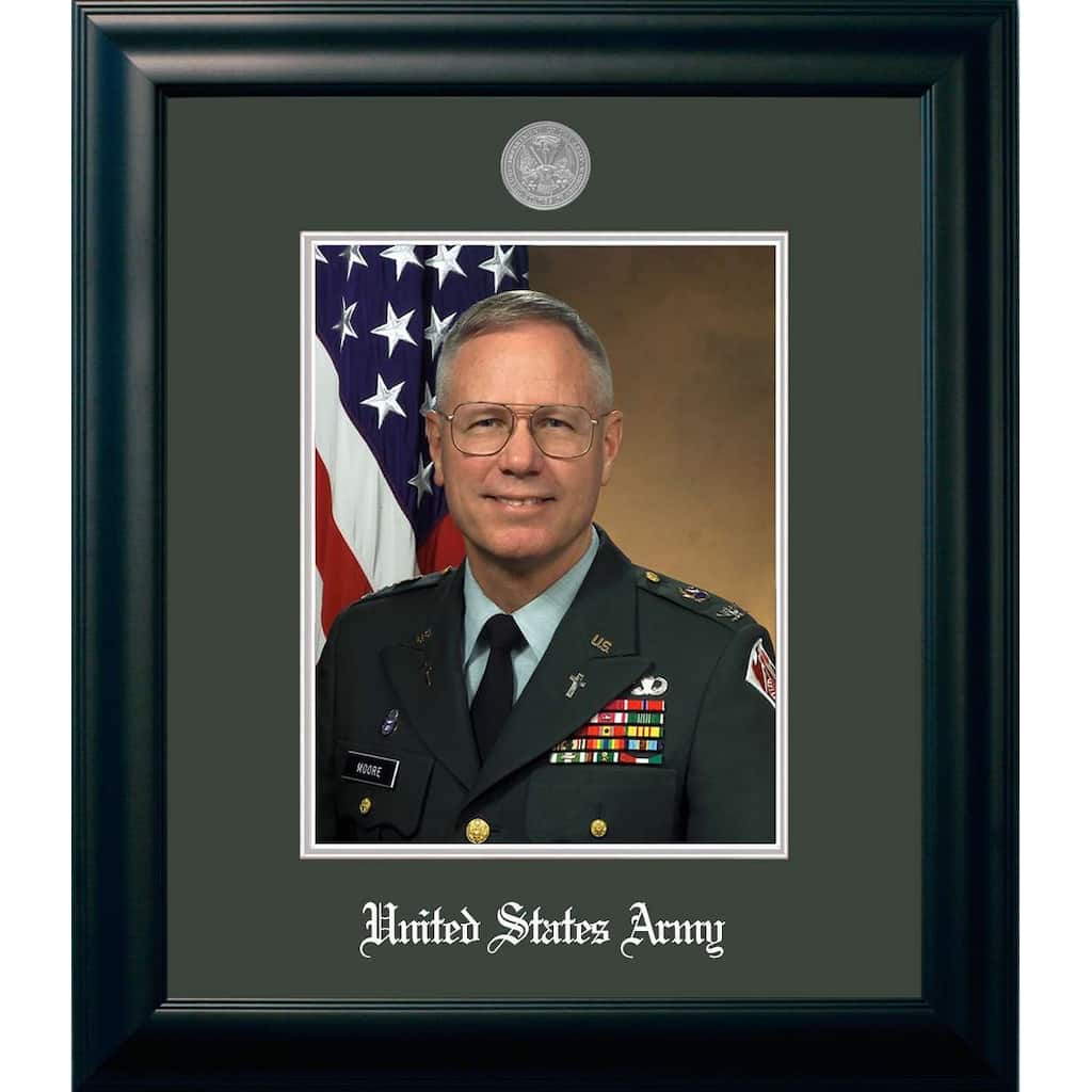 Patriot Frames Army 8x10 Portrait Frame Silver Medallion