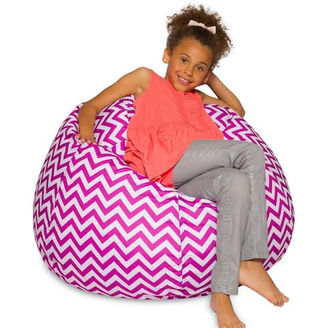 Purple White Chevron Bean Bag Chair Machine Washable Cover