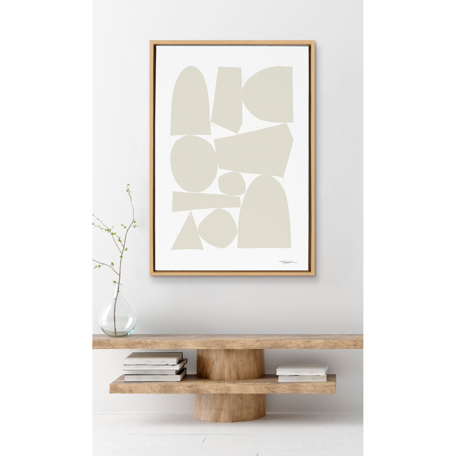 Kate and Laurel Sylvie II Neutral Framed Canvas by Statement Goods