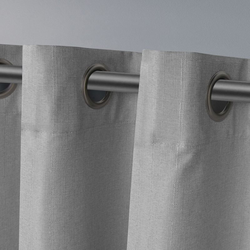 ATI Home Loha Linen Grommet Top Curtain Panel Pair