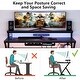 preview thumbnail 13 of 11, 47 inche Computer Desk with Storage Shelf and Monitors Shelf, Gaming Gamer Desk