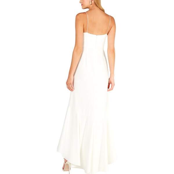 adrianna papell cascade ruffle evening dress