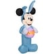 preview thumbnail 2 of 2, Gemmy Airblown Inflatable 4ft Mickey in Blue Bunny Suit Disney Easter Yard Decor