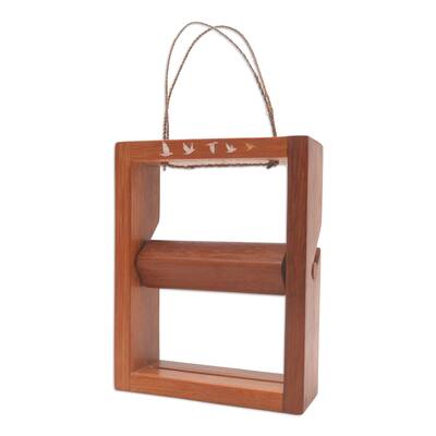 Novica Handmade Roll Me Wood Toilet Paper Holder