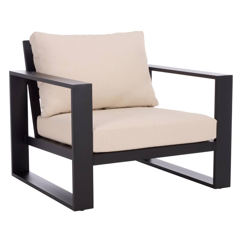 SAFAVIEH Outdoor Living Fash Aluminum Chair (Set of 2) - 36"W x 34"D x 30"H