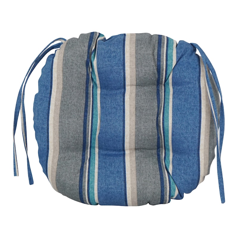 16-inch Round Tufted Indoor/Outdoor Chair Cushions (Set of 2) - 16"