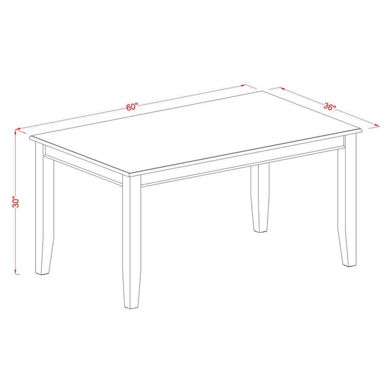 HomeStock 7-Piece Mahogany Finish Solid Wood Top Dining Table with 6 Chairs with Lattice Back