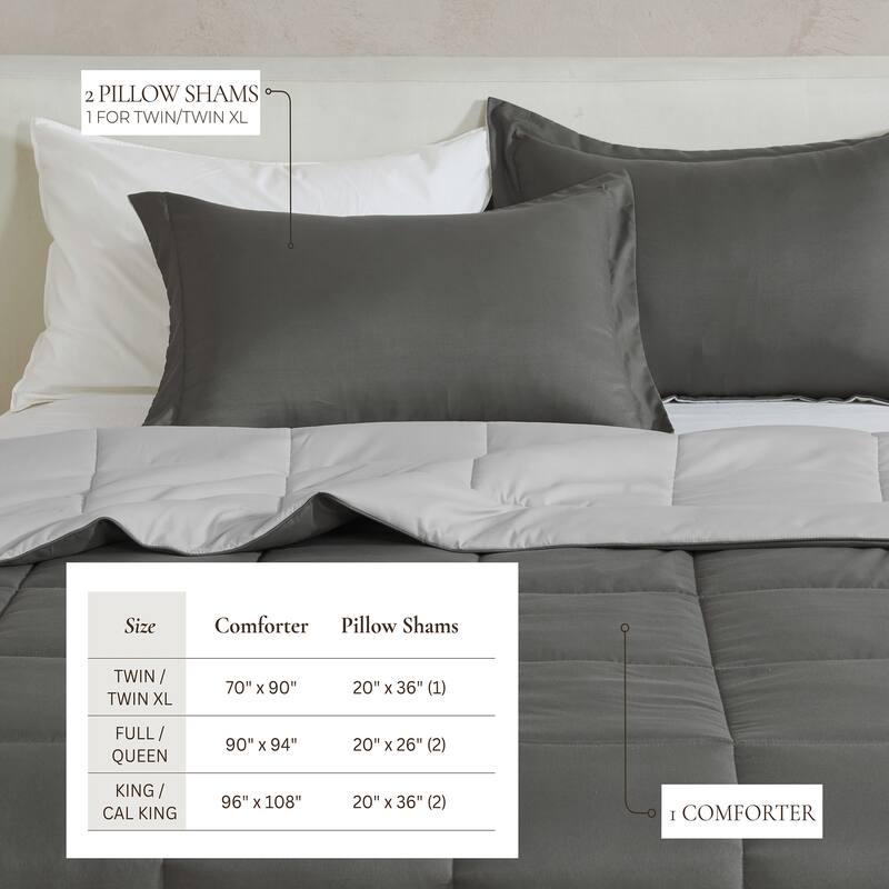 Linery & Co. All Season Down Alternative Reversible Comforter Set