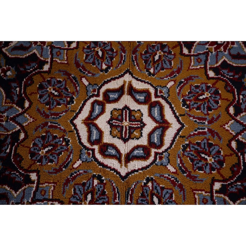 Red Kashan Turkish Area Rug Traditional Floral Machine Made Carpet - 9'9" x 12'4"