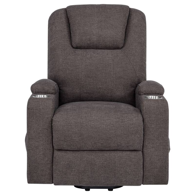 Louie Chenille Upholstered Power Lift Massage Chair