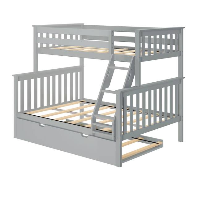 Max and Lily Twin over Full Bunk Bed with Trundle Bed