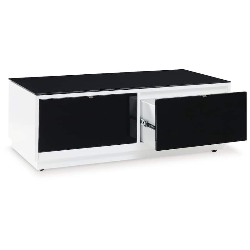 Signature Design by Ashley Gardoni White/Black Coffee Table - 47.38" W x 23.75" D x 17.13" H