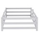 preview thumbnail 9 of 34, Twin Sturdy Structure Wood Floor Bed with Guardrail and Fence for Kids, Montessori Bed