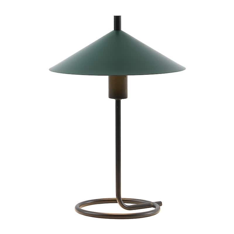SAFAVIEH Khlo 17-inch Metal Table Lamp (LED Bulb Included) - 12"W x 12"D x 17"H - Green/Black