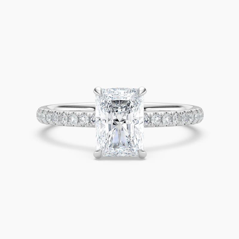 Auriya 14k Gold Radiant Lab Grown Unique Loop Diamond Halo Engagement Ring 1.00 to 5.00 ct. tw. (F-G, VS) - 7 - 5.00 carats - White