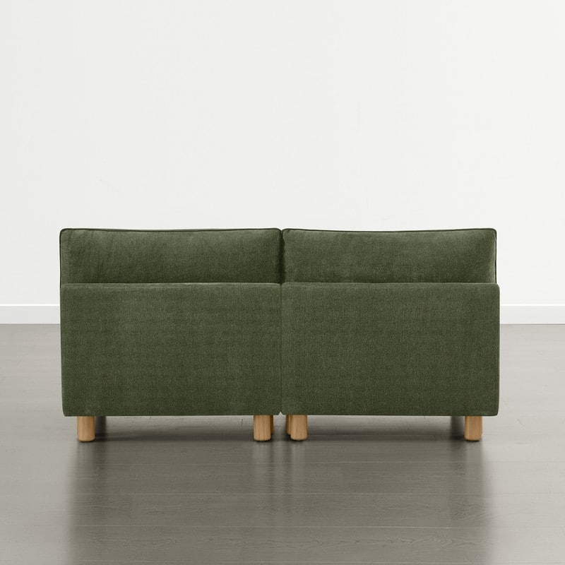 Spruce & Spring Modular Cloud Couch Sofa with Wood Legs for Living Room