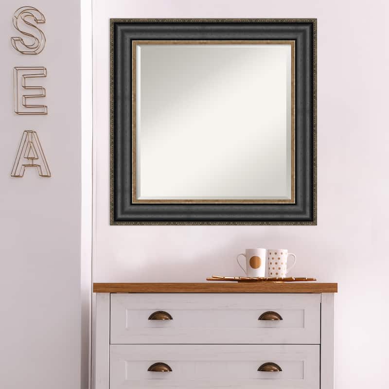 Beveled Bathroom Wall Mirror - Thomas Black Bronze Frame - Thomas Black Bronze