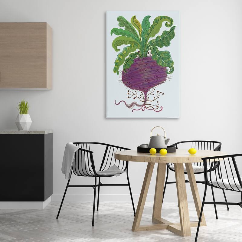 Stupell Stylized Beetroot Vegetable Canvas Wall Art Design By Kay Widdowson
