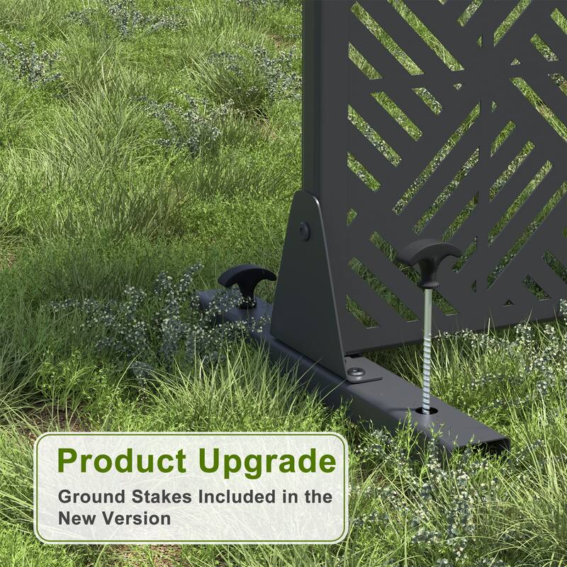 Outdoor Privacy Screen Metal Privacy Screen Panel Free Standing - 72*47