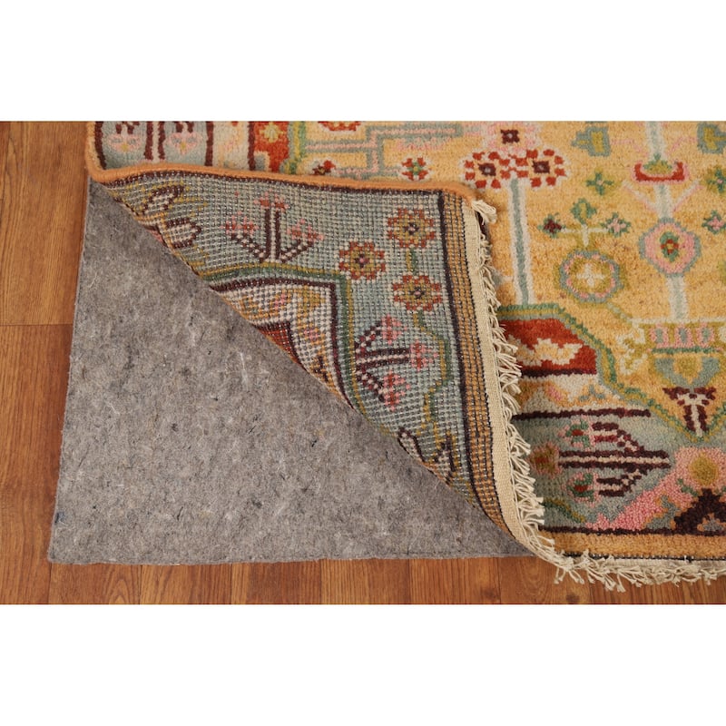 Yellow Heriz Serapi Oriental Rug Handmade Wool Carpet - 4'0" x 5'10"