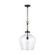 preview thumbnail 2 of 5, Boland 1-light Hanging Pendant w/ Clear Seeded Glass