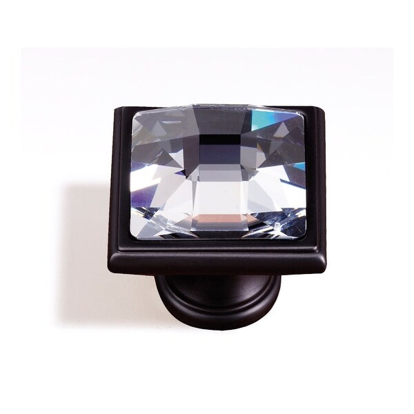 Alno C212 Crystal 1-1/4 Inch Square Cabinet Knob
