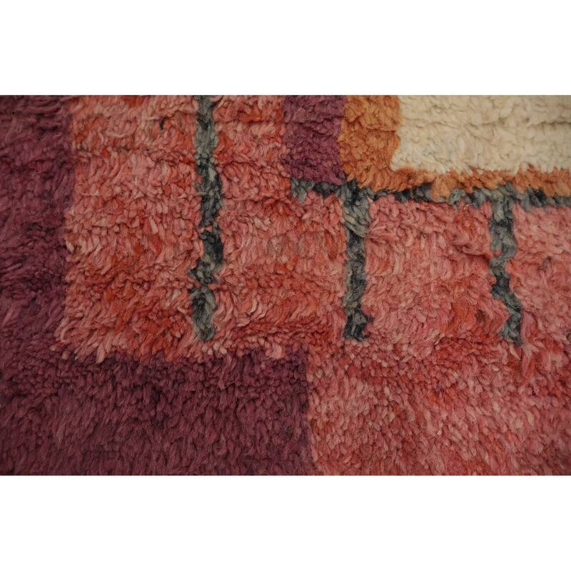 Hand Knotted Oriental 100% Wool Carpet Modern Geometric Oranges & Rust Moroccan Area Rug - 14' 5'' X 9' 5''