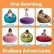 preview thumbnail 12 of 82, Jaxx 4 ft Cocoon Kids Bean Bag Chair and Crash Pad