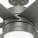 preview thumbnail 23 of 28, Hunter 60" Solaria Outdoor Damp-Rated Ceiling Fan with LED Light Kit and Wall Control - Contemporary, Industrial - ENERGY STAR!