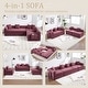 preview thumbnail 7 of 6, HOMEFUN Corduroy Upholstered Convertible Folding Sofa Bed with Fixed Frame and Pillow Back Handrail