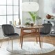 preview thumbnail 2 of 12, Velvet Dining Chairs - Upholstered Leisure Shell Chair - Side Chairs with Golden Leg-set of 2 Dark Grey