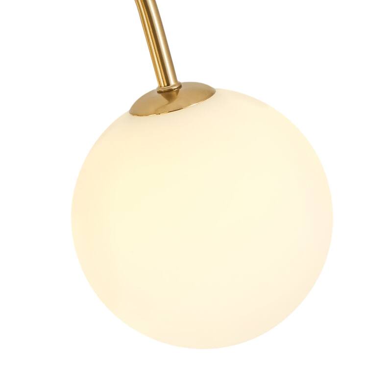 Mid-Century Tiered Frosted Glass Globe Round Sputnik Chandelier