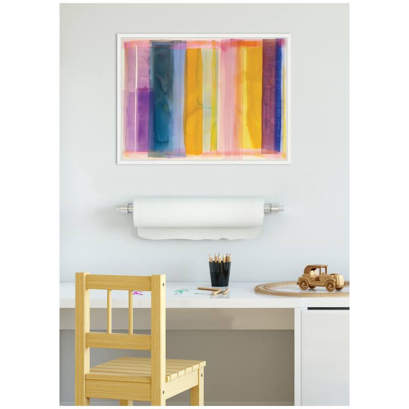 Kate and Laurel Sylvie Vibrant Lines I Framed Canvas by Amy Lighthall