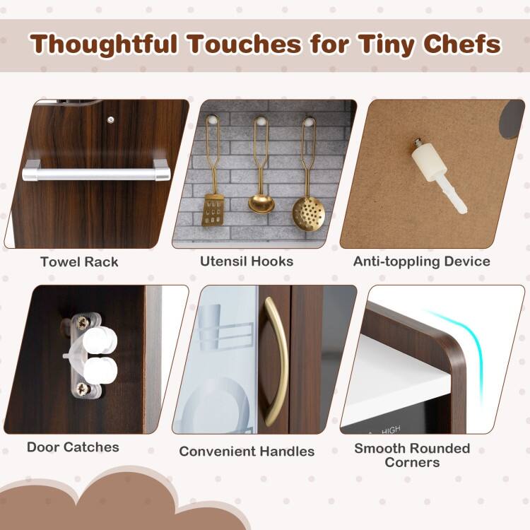 Toddler Pretend Play Kitchen for Boys and Girls 3-6 Years Old