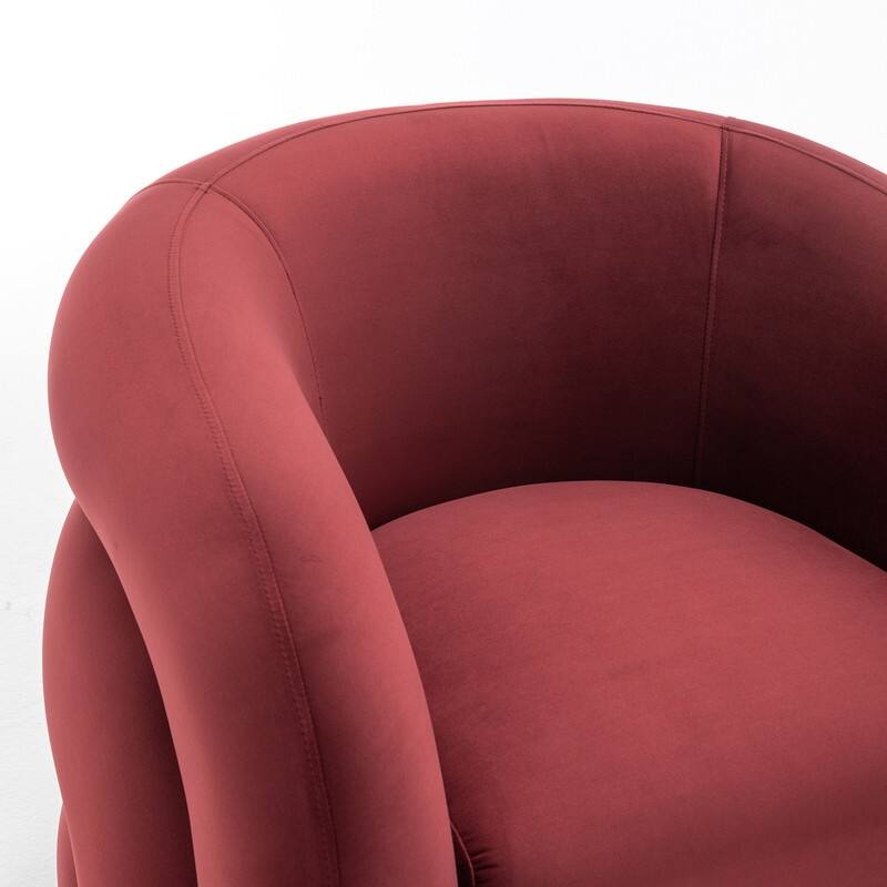 SEYNAR Modern Glam Velvet 360 Degree Swivel Accent Armchair with Tufted Back Set of 2