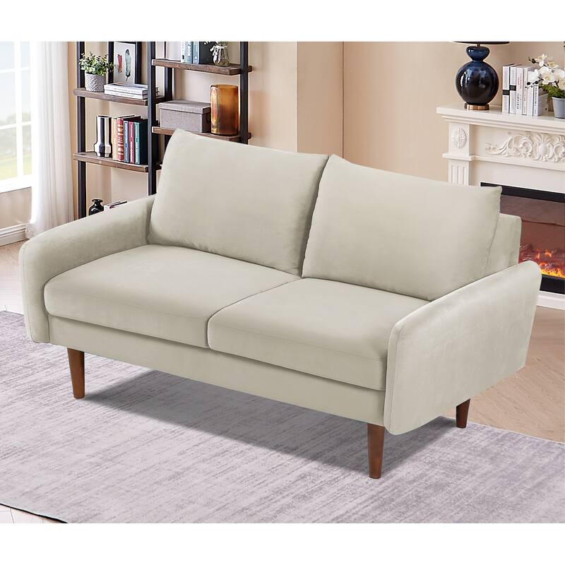 US Pride Furnitirue 58''W Tapered Legs Kent Velvet Loveseat