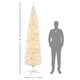 preview thumbnail 3 of 22, HOMCOM 8' Tall Pre-Lit Slim Noble Fir Artificial Christmas Tree with 300 Warm White LED Lights and 618 Tips - 7.87 ft