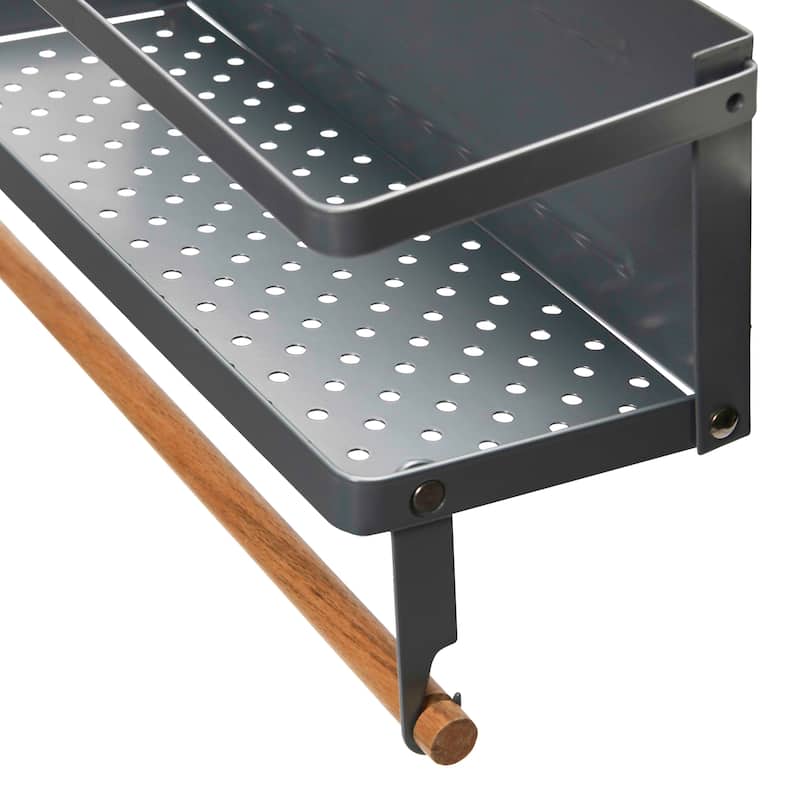 Household Essentials Metal Magnetic Organizer Rack - 12.3"L x 4.4"W x 6.3"H