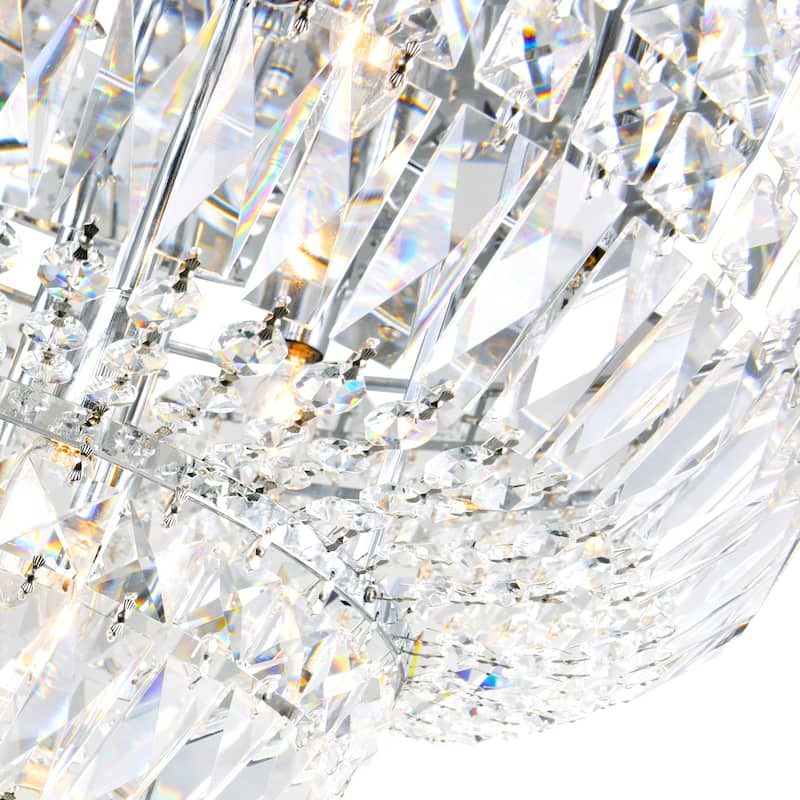 Stefania 16 Light Bowl Flush Mount With Chrome Finish