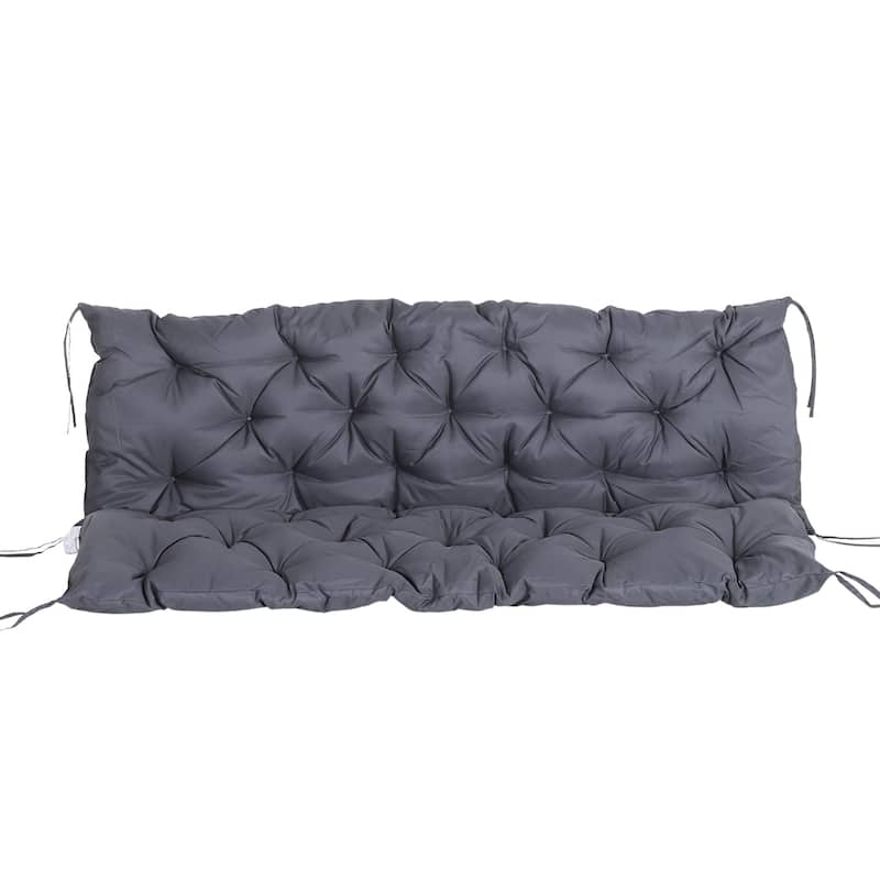 Outsunny 3 Seater Outdoor Seat Pads Bench Swing Chair Replacement Cushions Backrest for Patio Garden