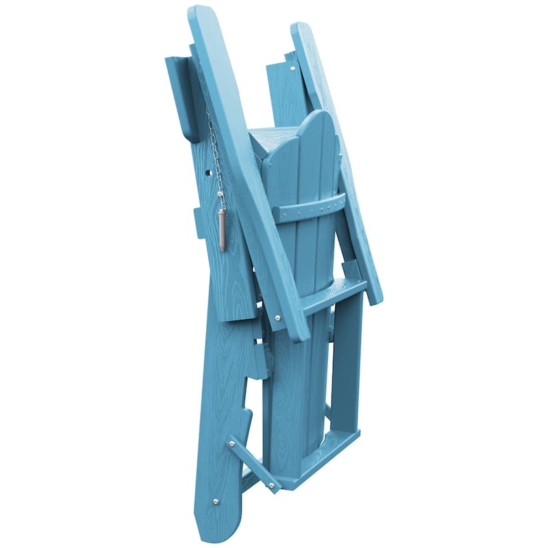 Outdoor HDPE Folding Classic Adirondack Chair All-Weather