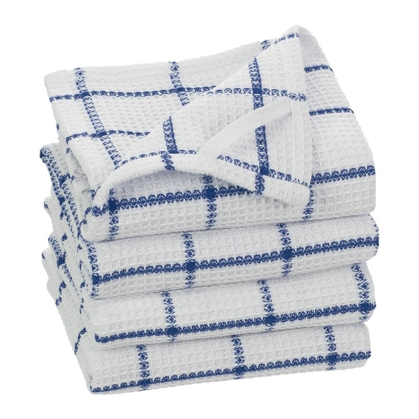 Waffle Cotton Kitchen Dishtowel Set of 4