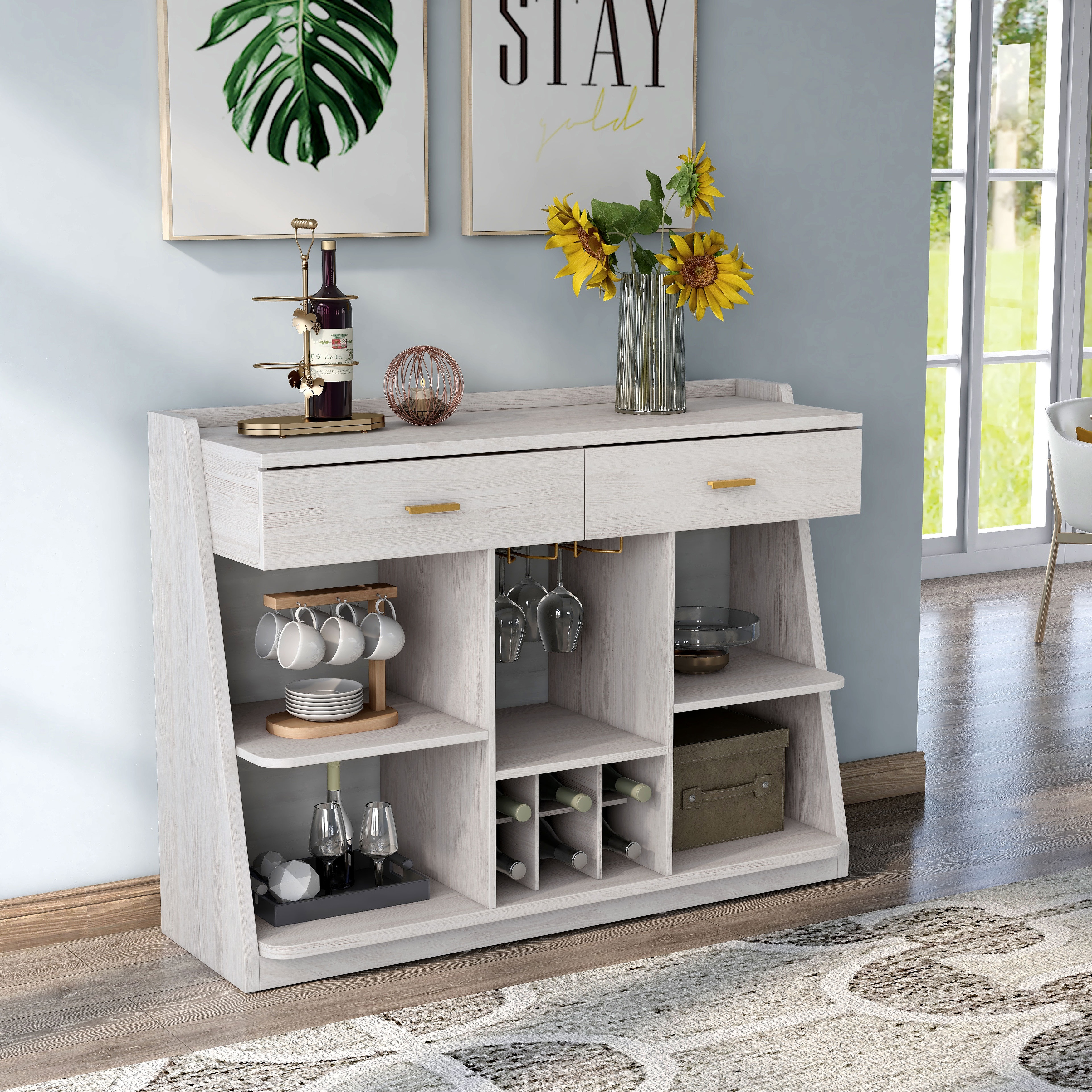 White oak best sale wine rack