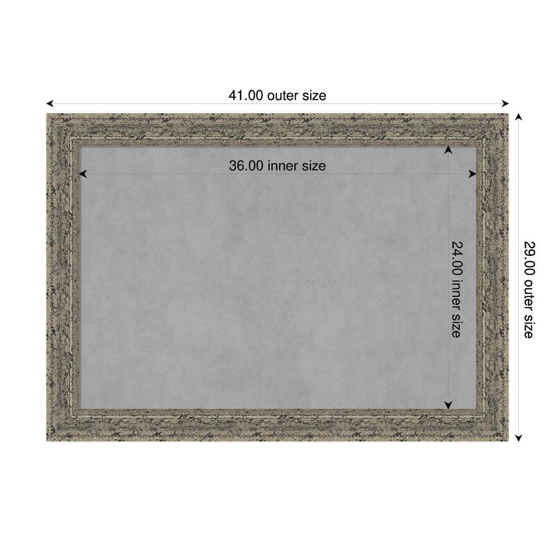 Amanti Art Attic Aged Black Framed - 41 x 29 in - Attic Aged Silver
