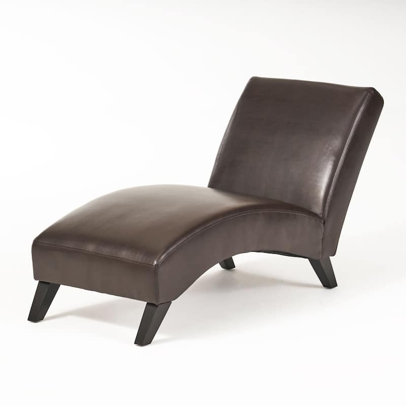 Christopher Knight Home - Finlay Leather Chaise Lounge